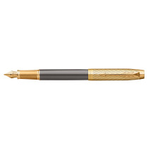 Parker IM Pioneers Collection Fountain Pen - Grey Arrow Gold Trim